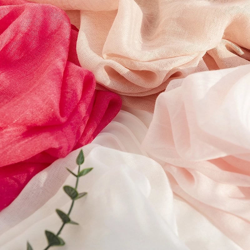 Women's Minimalist Solid Color Polyester Silk Scarf