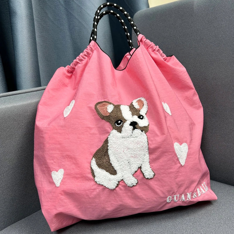 Women's Large Nylon Animal Vintage Style Classic Style Square String Handbag