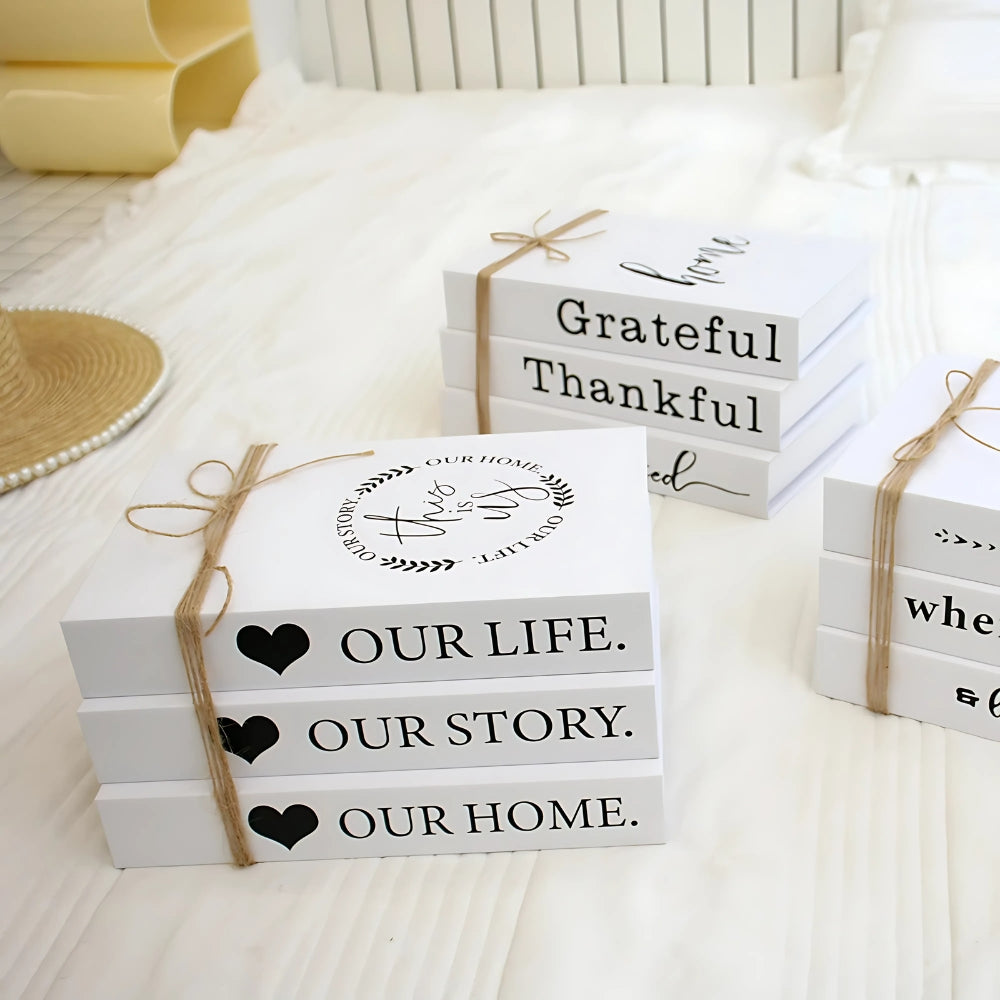 Forever Inspirational Book Stack Home Decor