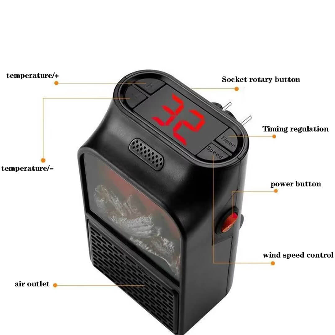1000W Mini Electric Wall Heater with Remote