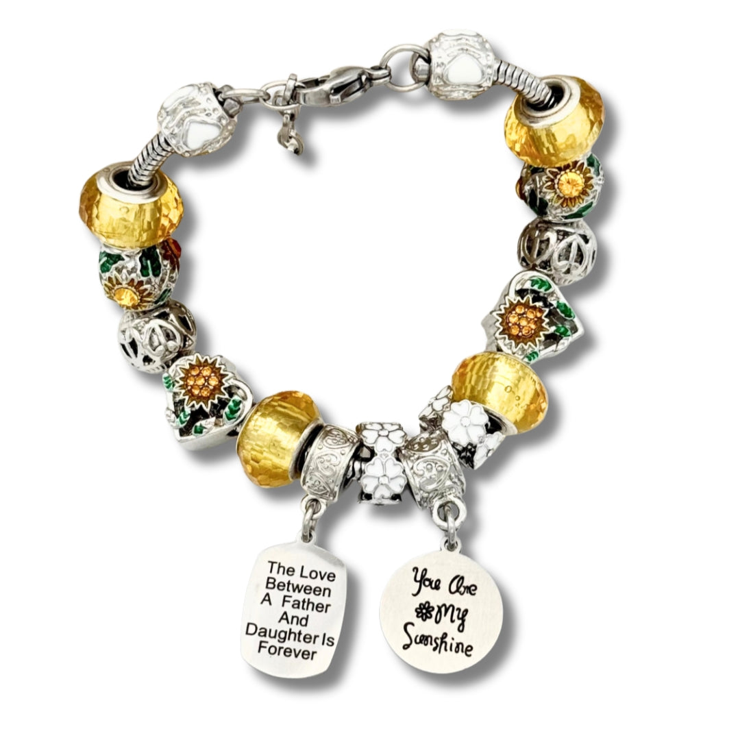 You Are My Sunshine Daddy Daughter Bracelet