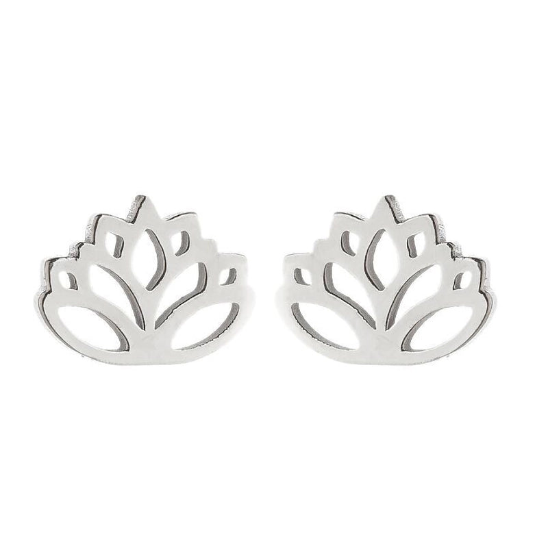 Minimalist Geometric 304 Stainless Steel No Inlaid 18K Gold Plated Ear Studs