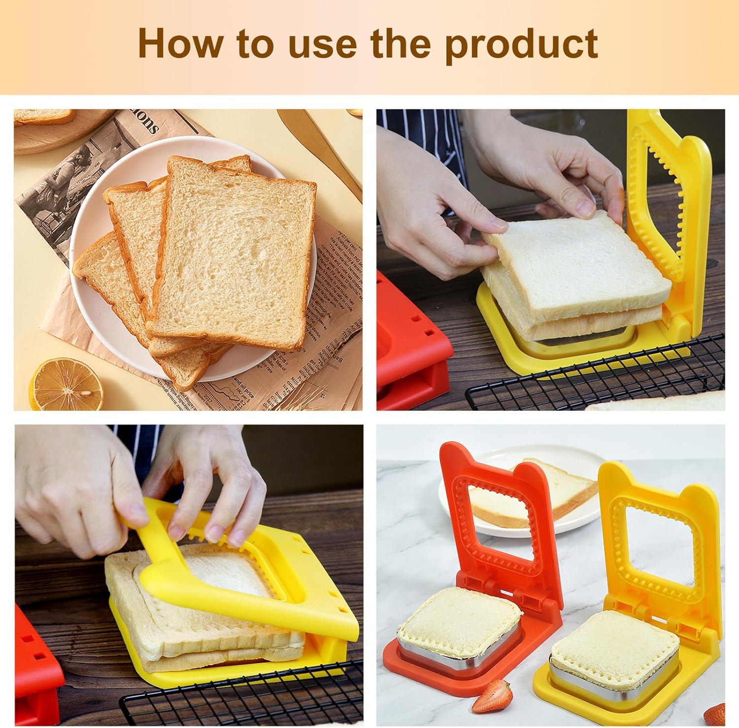 Stainless Steel Pocket Sandwich Maker. Sandwich Cutter and Sealer for Kids