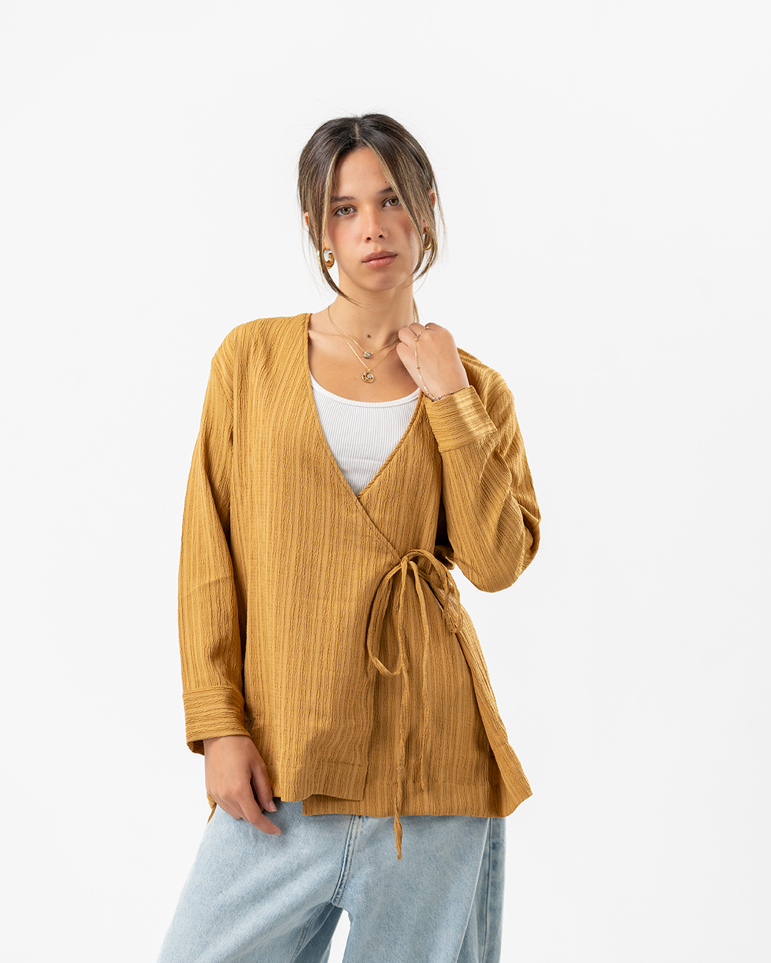 Women Crinkled Cardigan