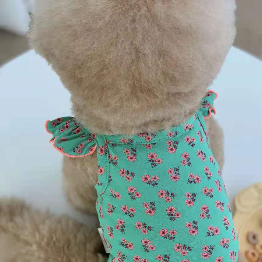 Floral Pattern Strap Dog Cat Vest