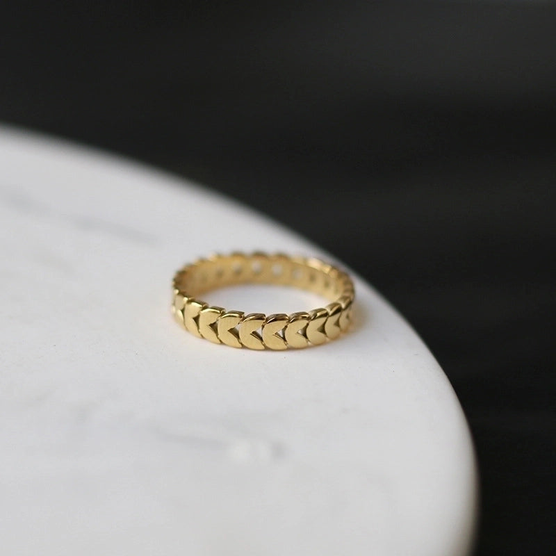 Fashion Grain 304 Stainless Steel 18K Gold Plated