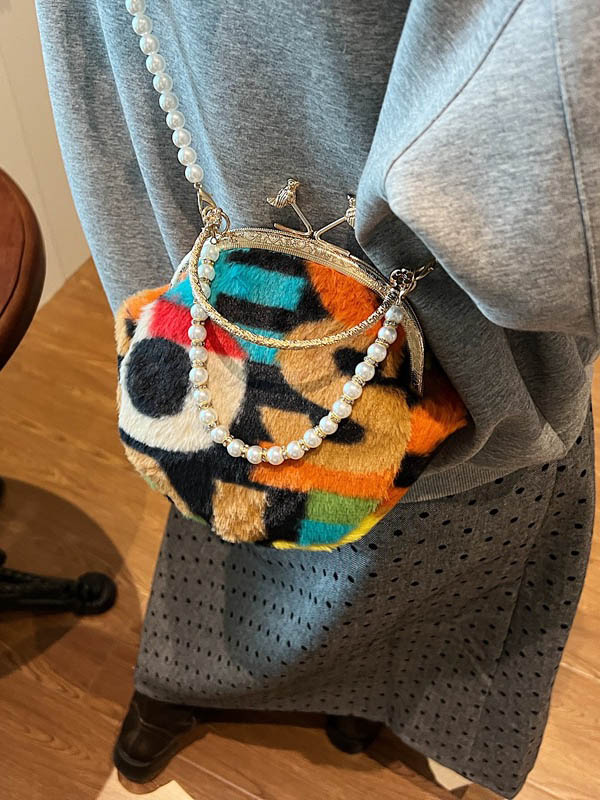 Contrast Color Zipper Crossbody Bags Handbags
