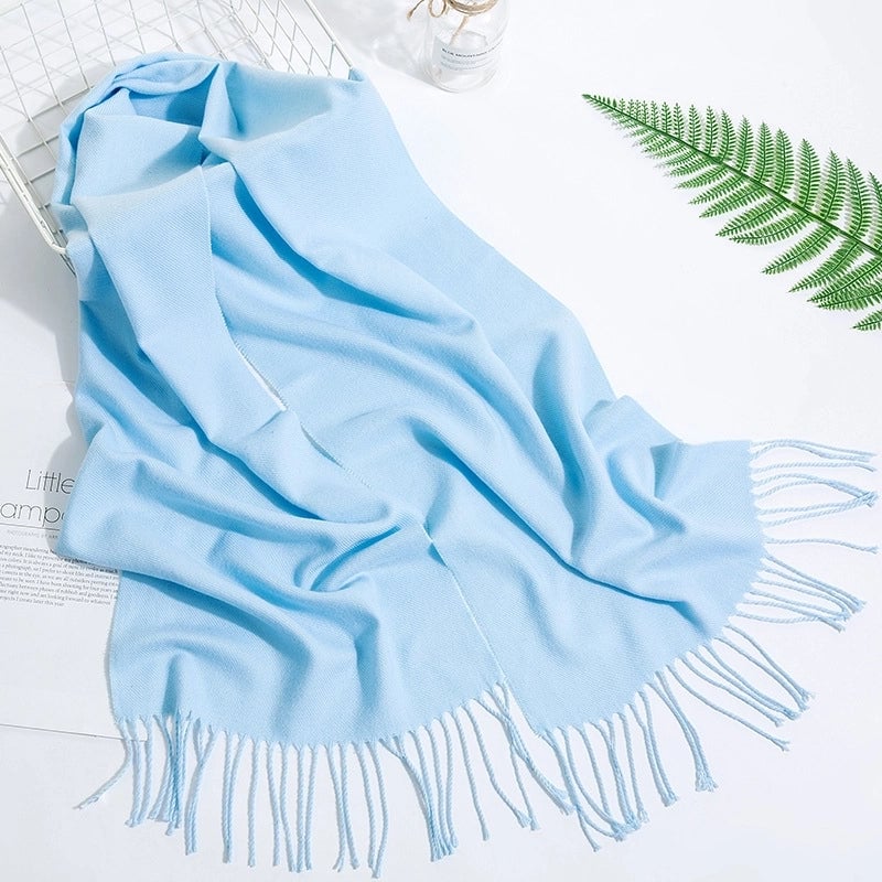 Adult Scarves Autumn And Winter New Tide Fashion Fashion Pure Color Scarf Men's Warm Cashmere Scarf