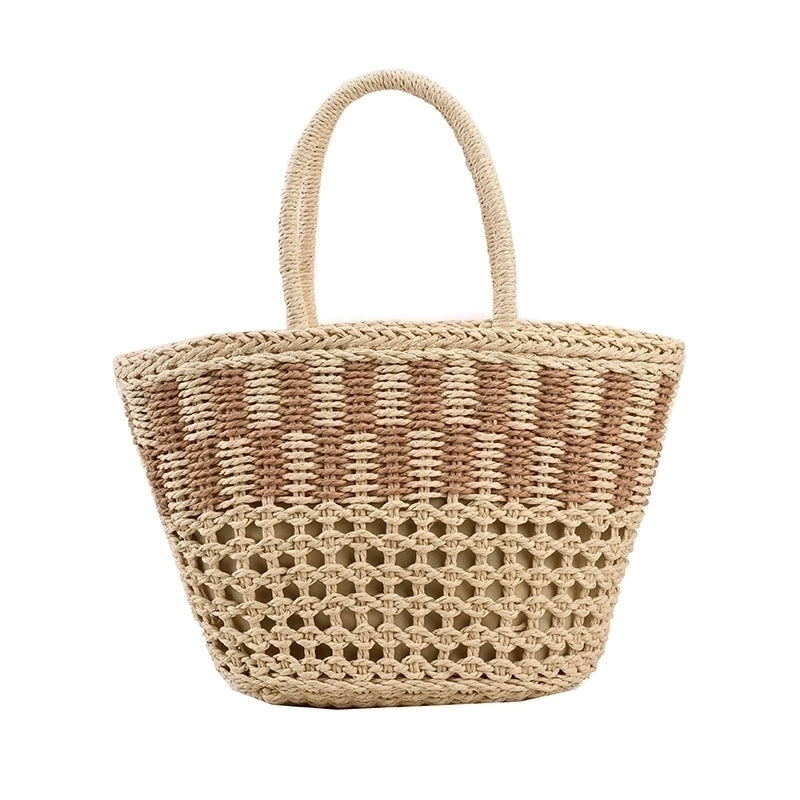 Women's All Seasons Straw Vacation Handbag