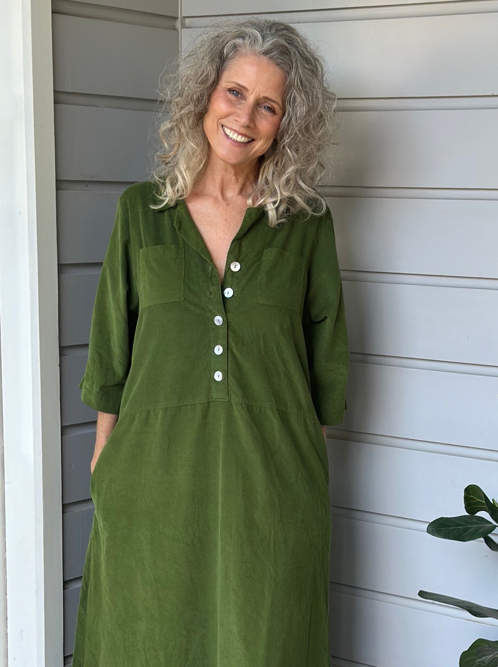 bridget dress - fern cord