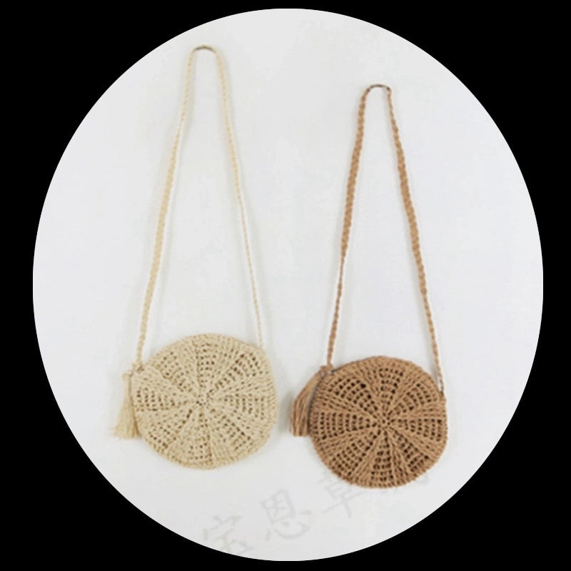Women's All Seasons Straw Vacation Shoulder Bag Straw Bag