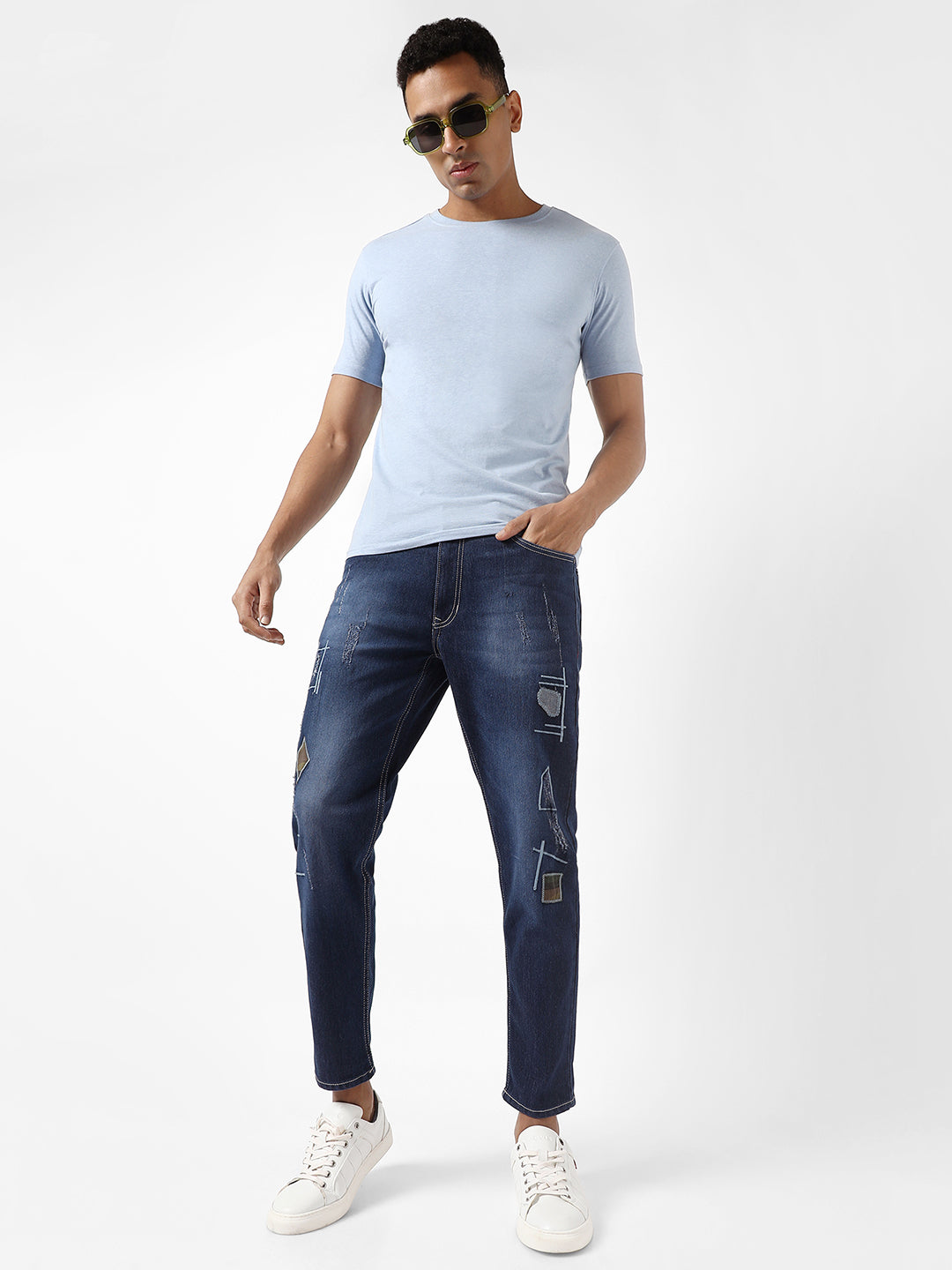 Embroidered Denim Jeans