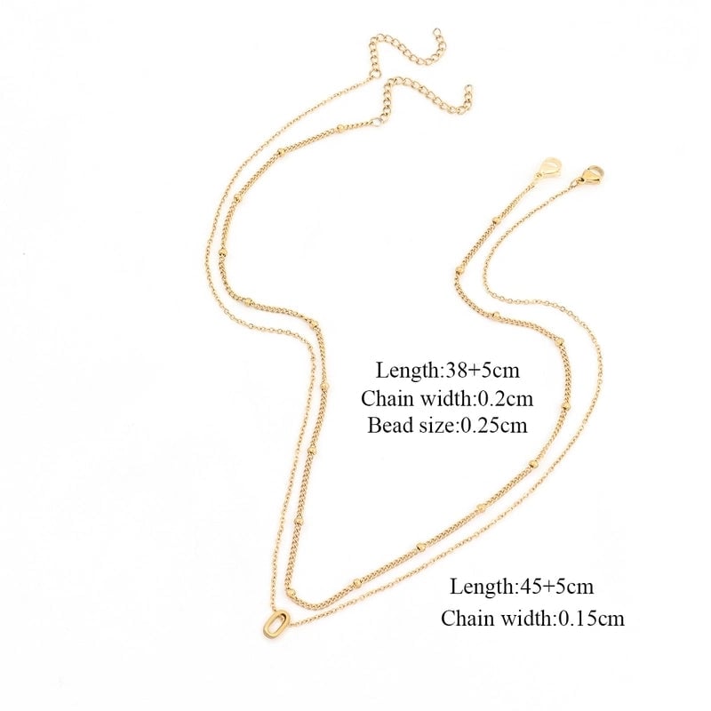 Elegant Minimalist Classic Style Letter 201 Stainless Steel 304 Stainless Steel Stainless Steel Necklaces