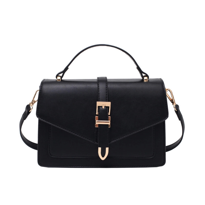 Women's Small Pu Leather Solid Color Classic Style Flip Cover Crossbody Bag