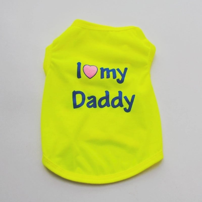 Casual Cotton Letter Pet Clothing