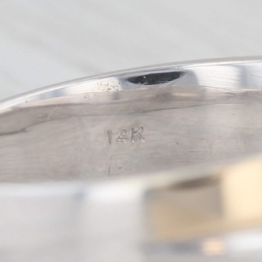 0.18ctw Diamond Men's Ring 14k Yellow White Gold Wedding Band Size 10.25