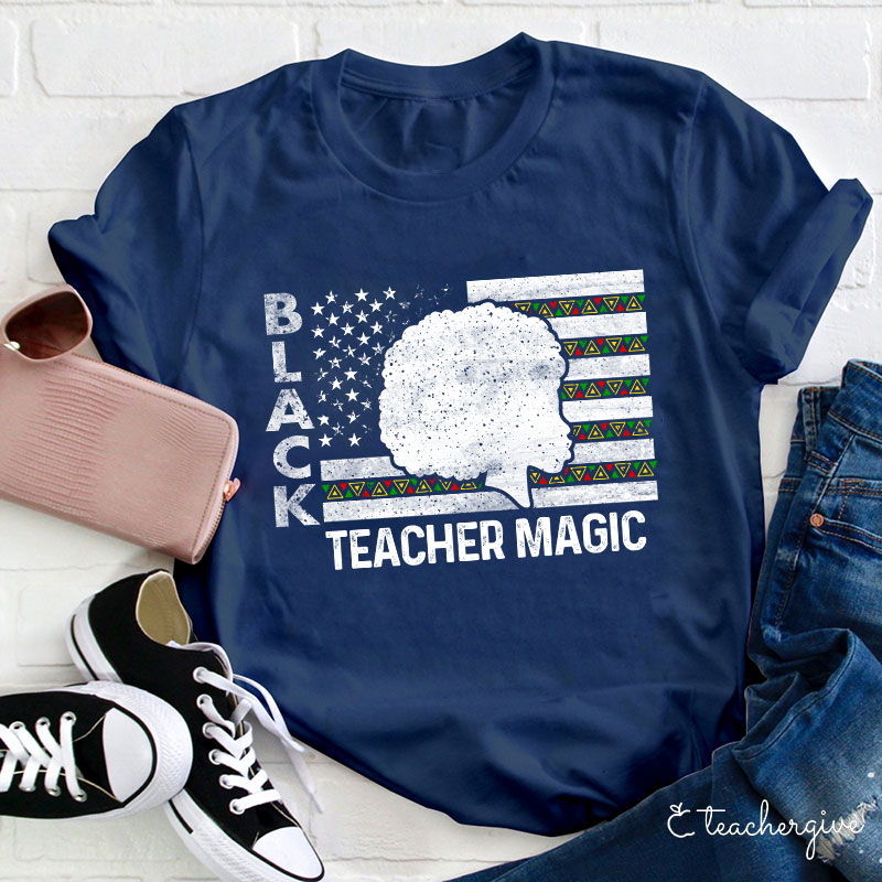 Black Teacher Magic Teacher T-Shirt