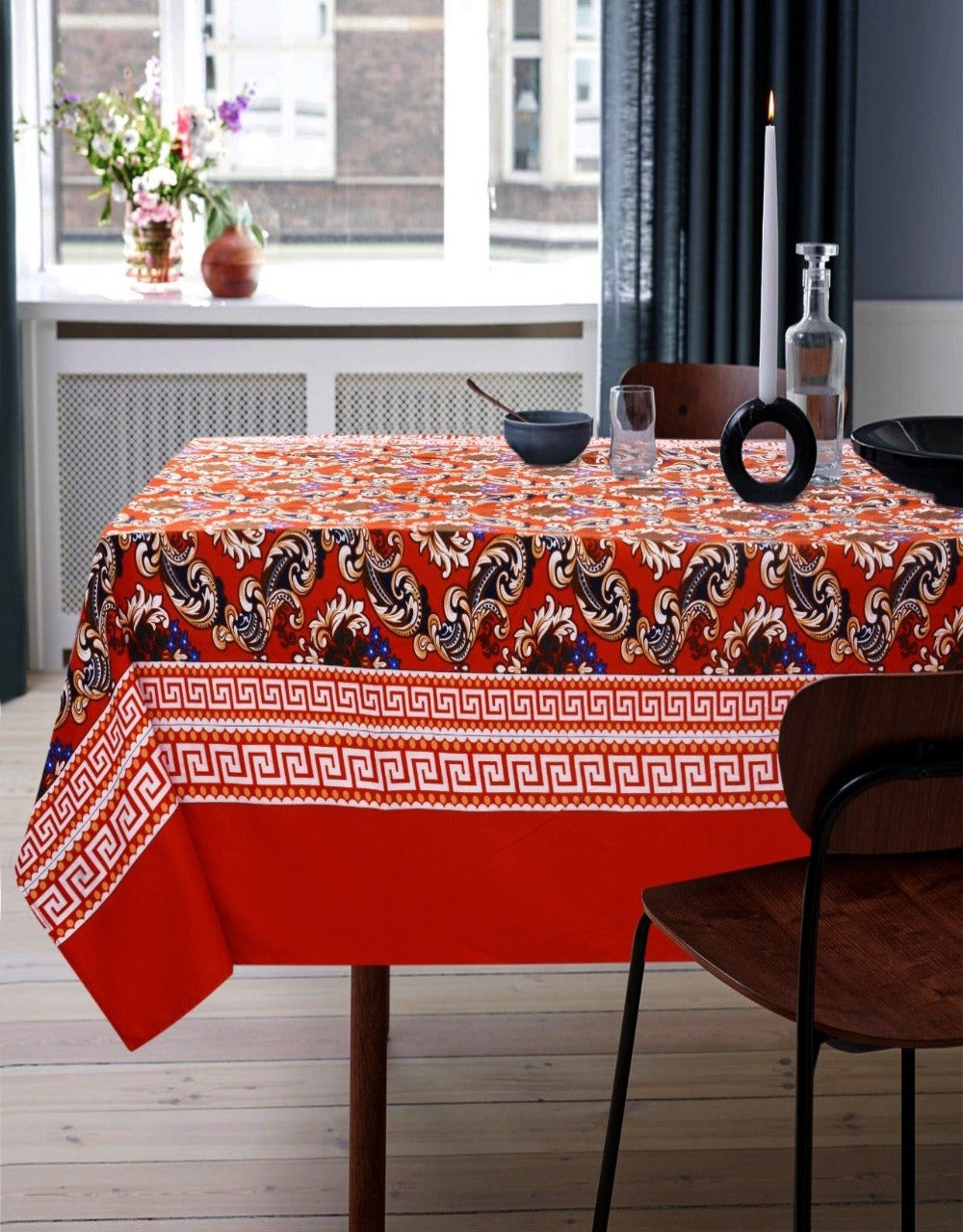 6 & 8 Seater Digital Printed Table Cover(4595)-TB37