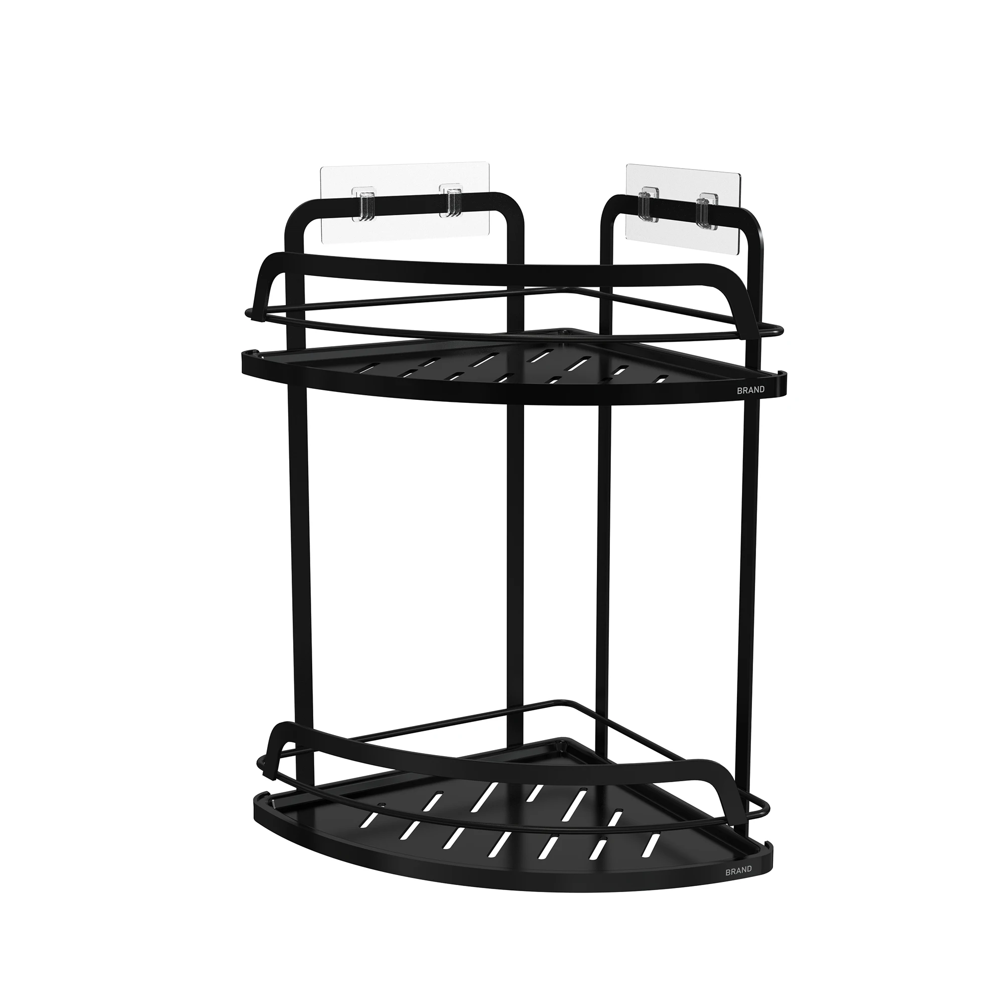 household iron metal Bathroom organizer Suction Cup Iron Wire Rack stainless steel no drilling wall mounted Shower Caddy