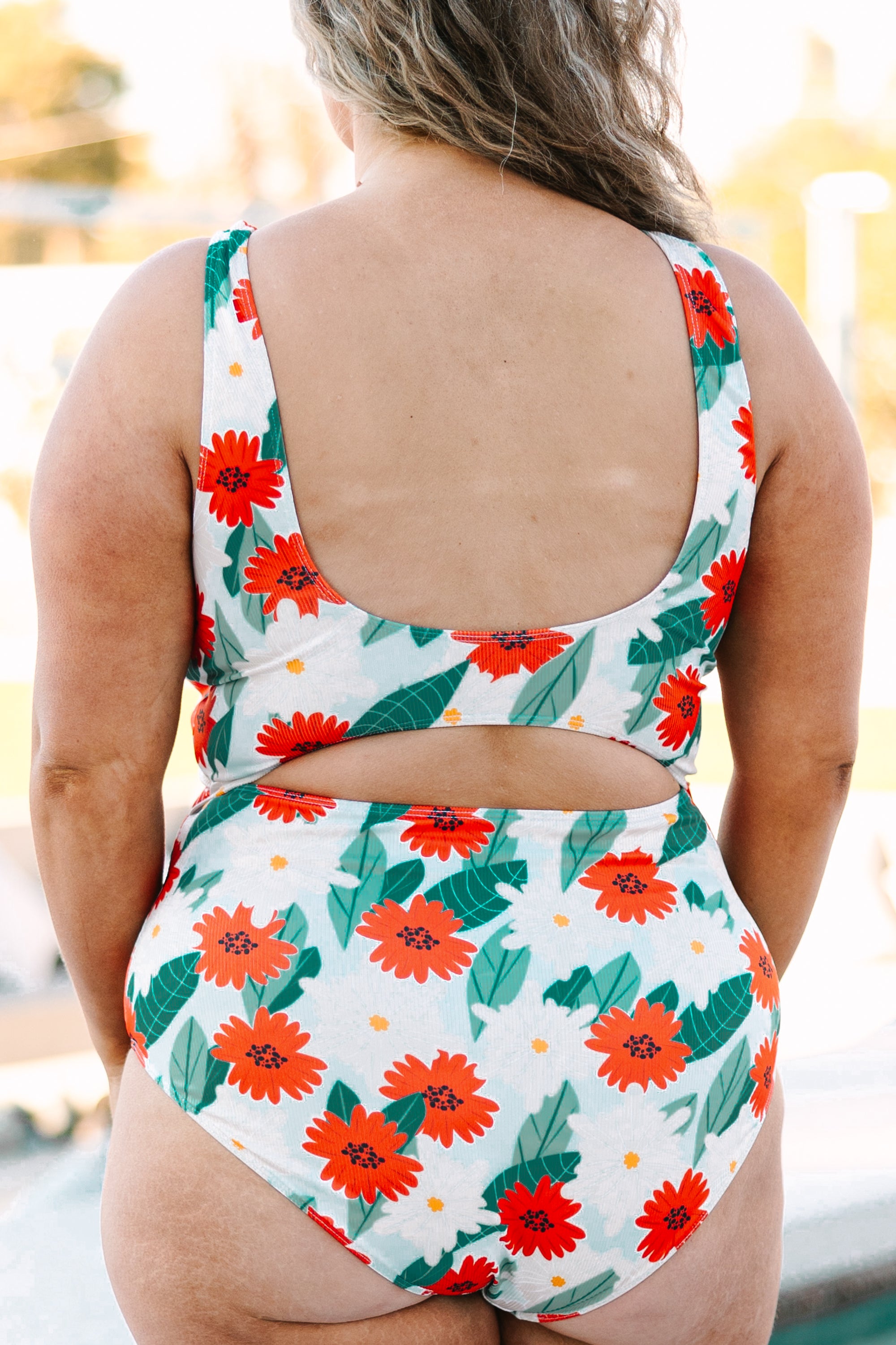 Catch A Wave Swimsuit. White Floral