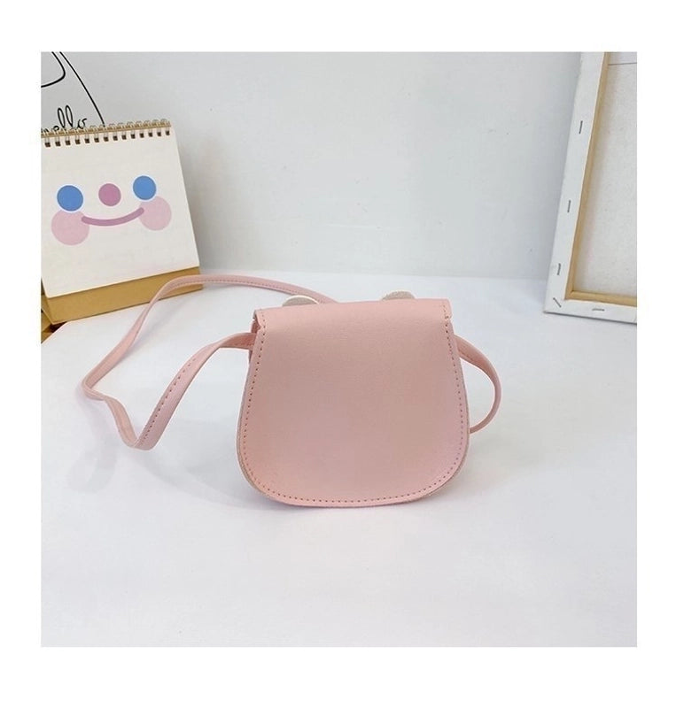Girl's Small Pu Leather Rabbit Cute Square Magnetic Buckle Crossbody Bag