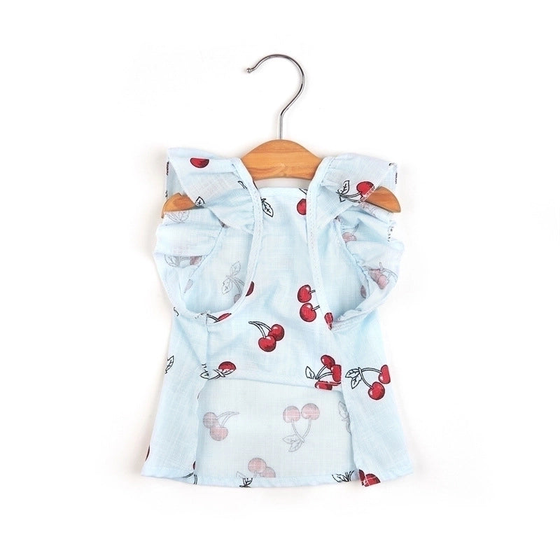 Pastoral Cotton Cherry Pet Clothing