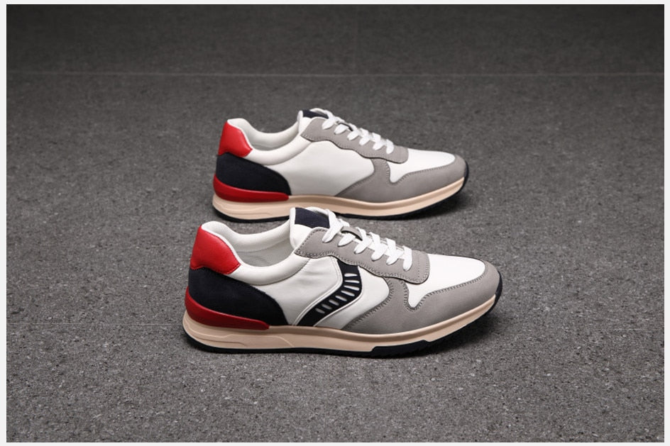 West American Style Leather Athletic Sneakers