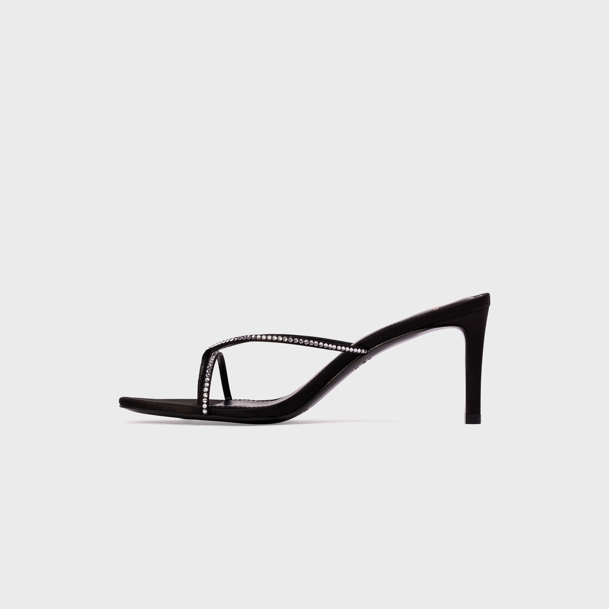 Black Suede Studio Jade 65 - Black Satin Embellished