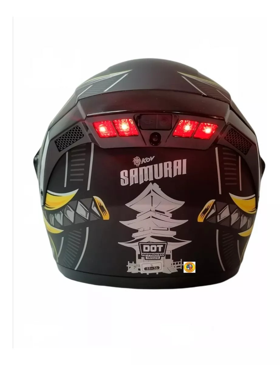 Casco Kov Abatible Con Luz Led Stelar Gafas Dot + Regalo