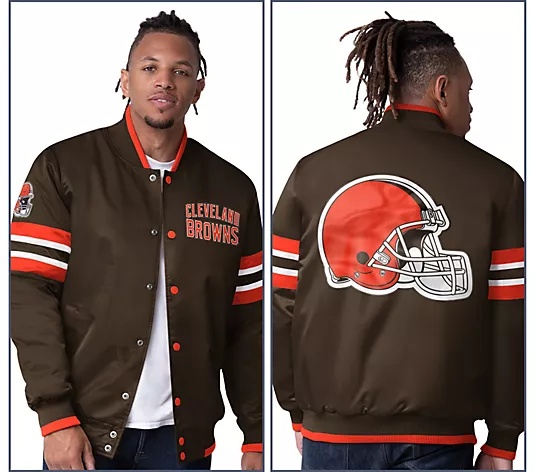 🔥Buy 2 for only $55🎁Buy 2 Get 2 Free🏈NFL Starter Satin Twill Snap Front Jacket