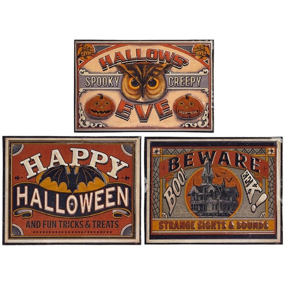 Happy Halloween Metal Signs