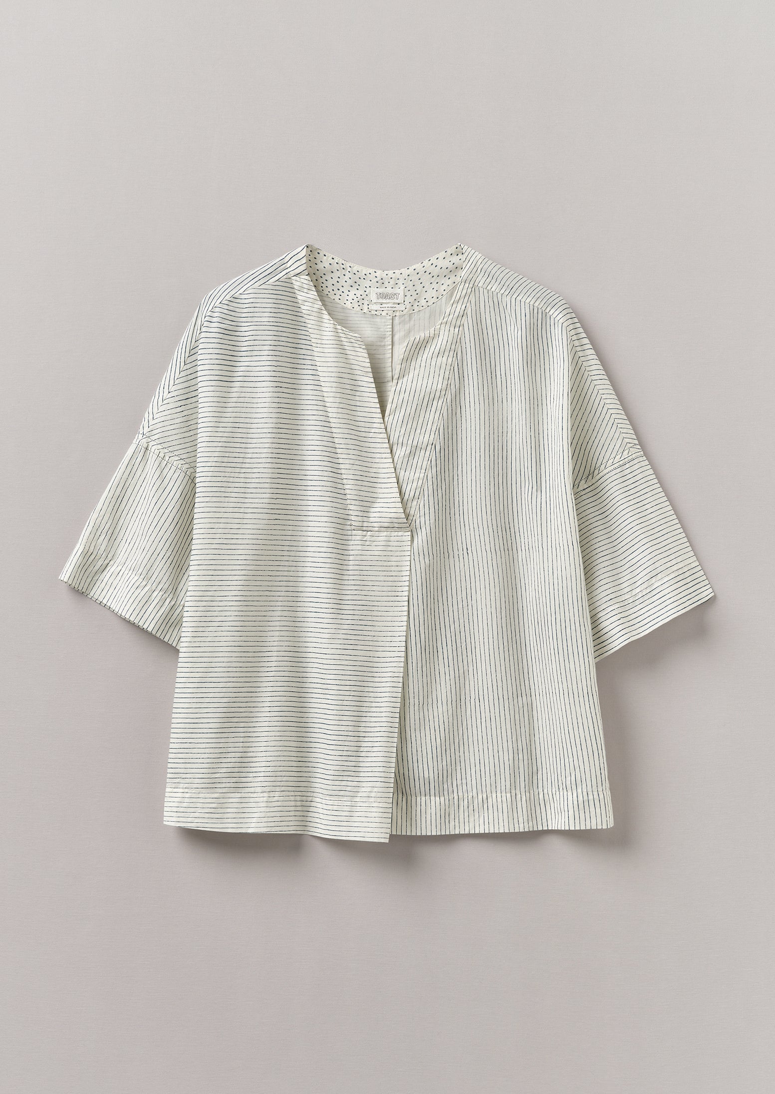Stripe Block Print Lounge Top | Chalk/Mid Blue