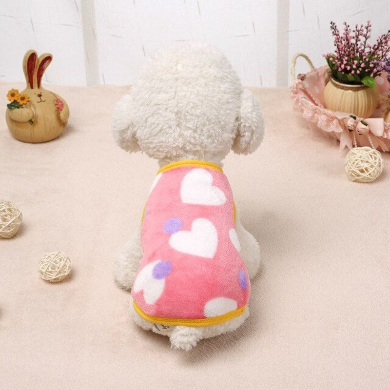Velvet Dog Shirt Vest Winter