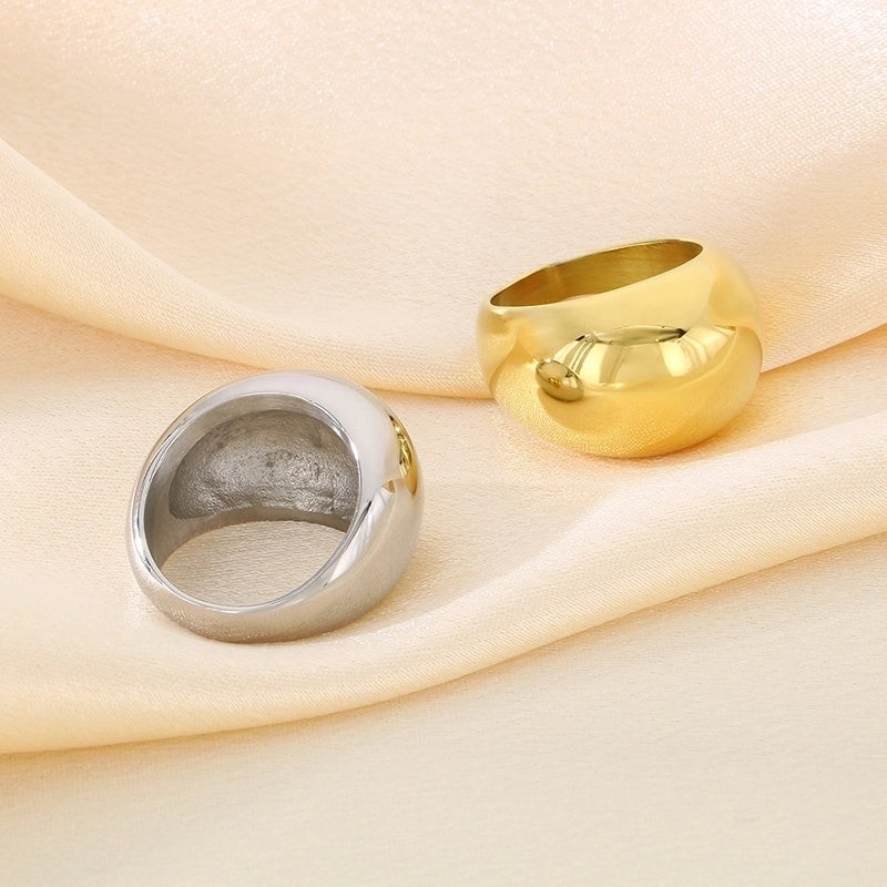 Vintage Style Geometric 304 Stainless Steel 18K Gold Plated Stainless Steel Rings