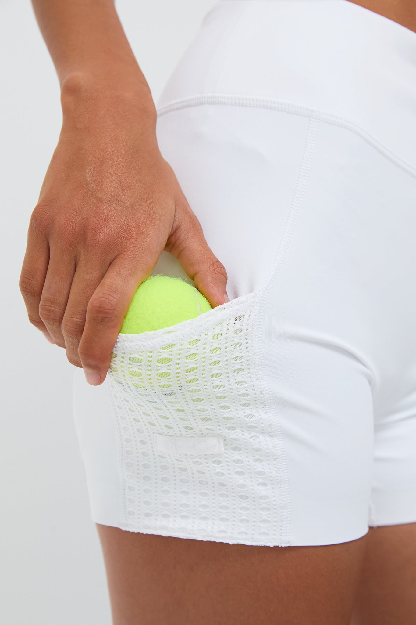White Cane 4 Inch Aaron Tennis Short