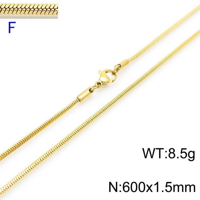Minimalist Solid Color Titanium Steel Gold Plated Plating Necklace