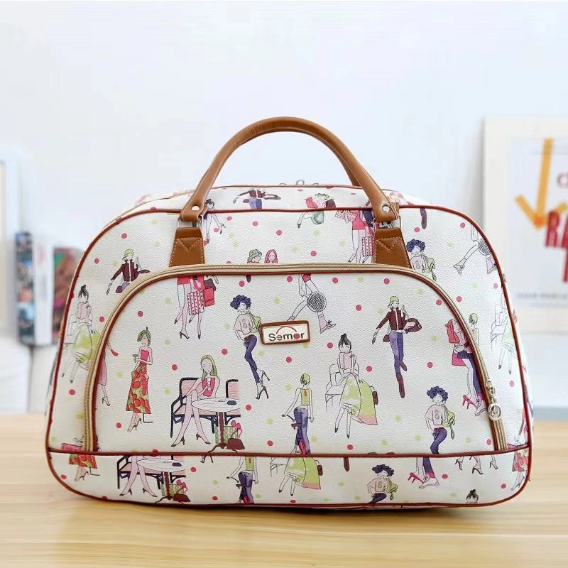 Portable Travel Bag Luggage Bag PU Gift Bag Size Bag Waterproof Short-term Travel Shoulder Bag