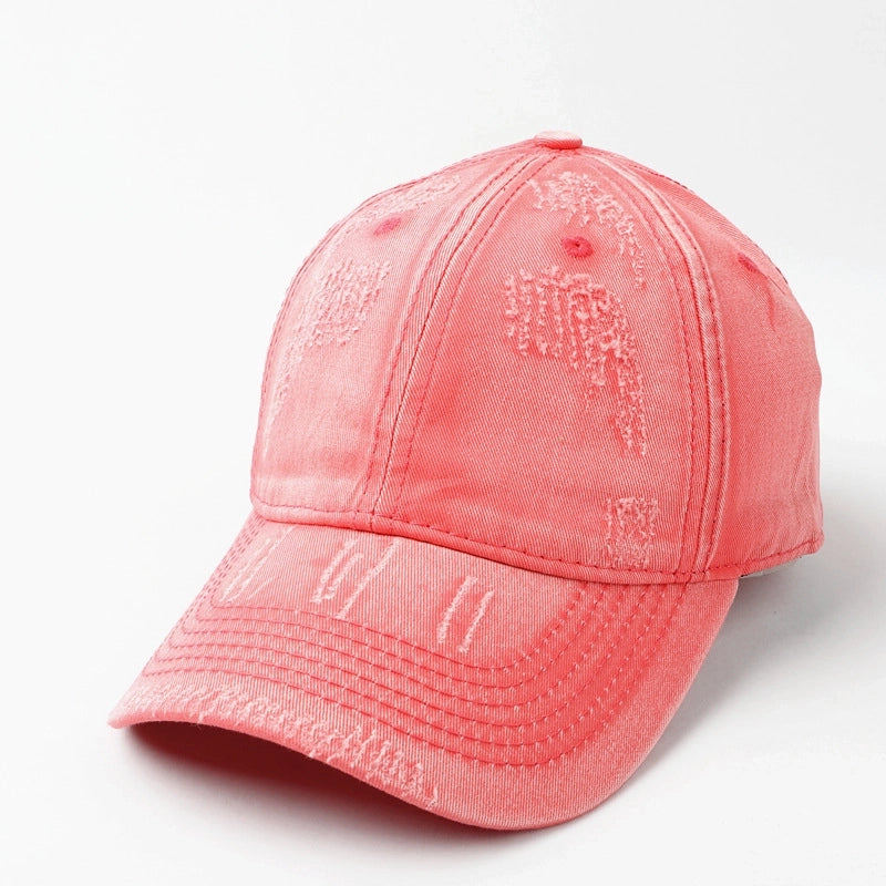 Unisex Retro Solid Color Curved Eaves Baseball Cap