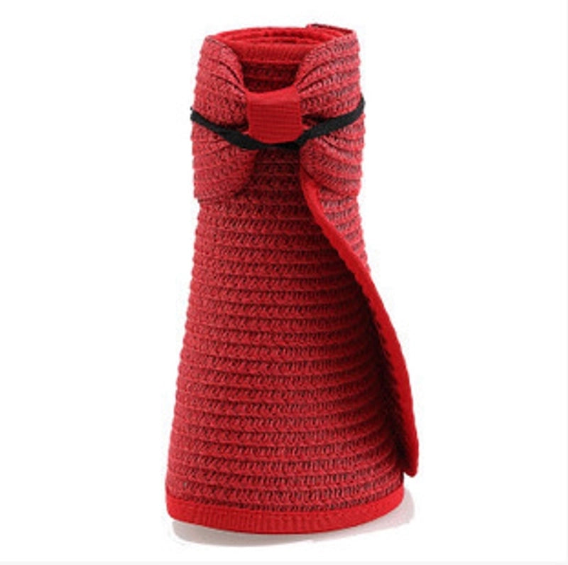 Summer Fashion Sunshade Empty Top Folding Big Brim Straw Hat