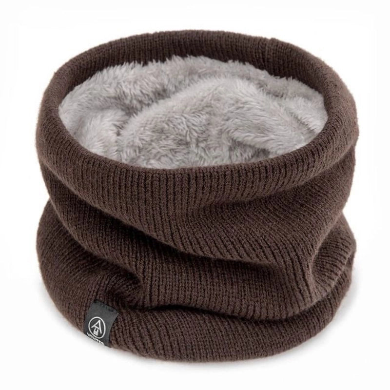 Winter Scarf Unisex Fleece-lined Thickened Scarf Warm Neck Set Riding Mask Wool Pullover Knitted Scarf