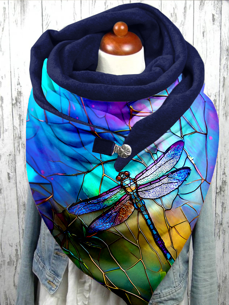 Dragonfly Print Casual Scarf Shawl