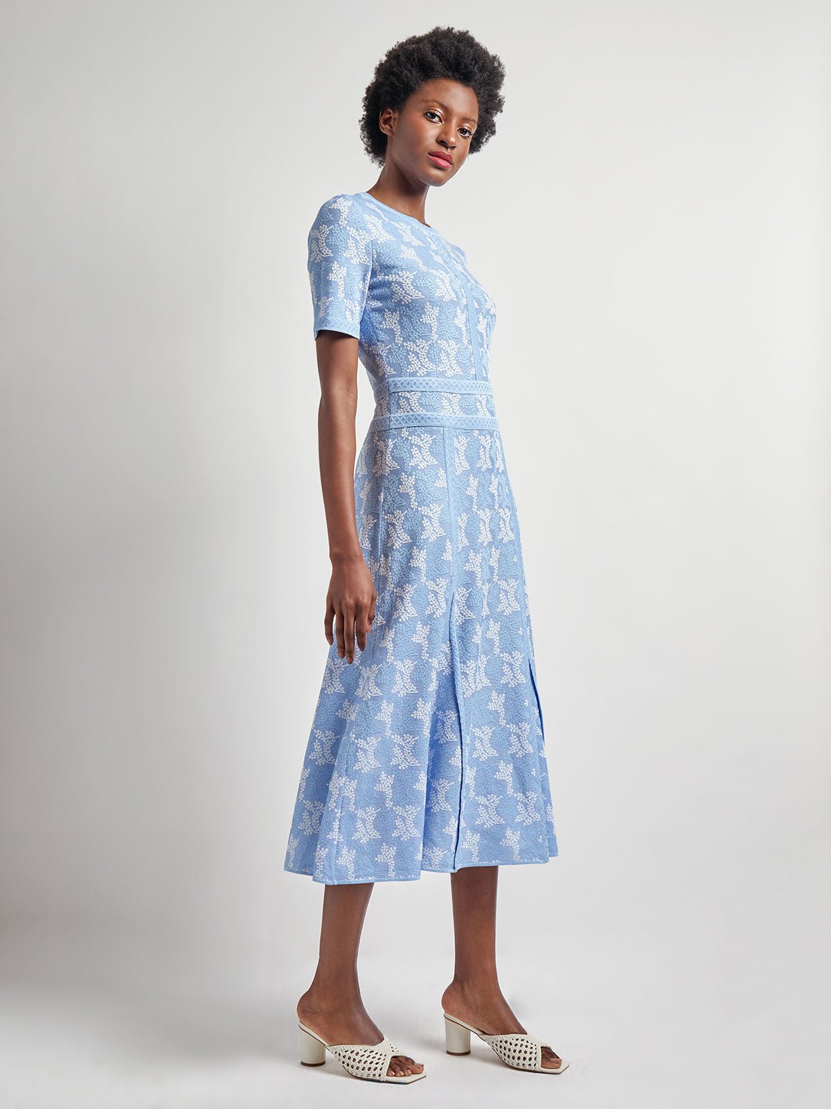 Fit & Flare Intarsia Knit Dress - Modern Fit