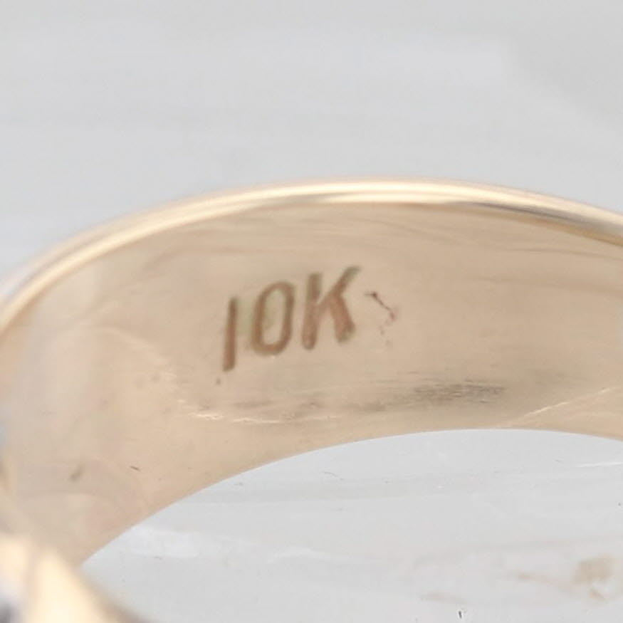 Diamond Fraternal Order of Elks BPOE Ring 10k Gold Size 9.25 Men's Signet
