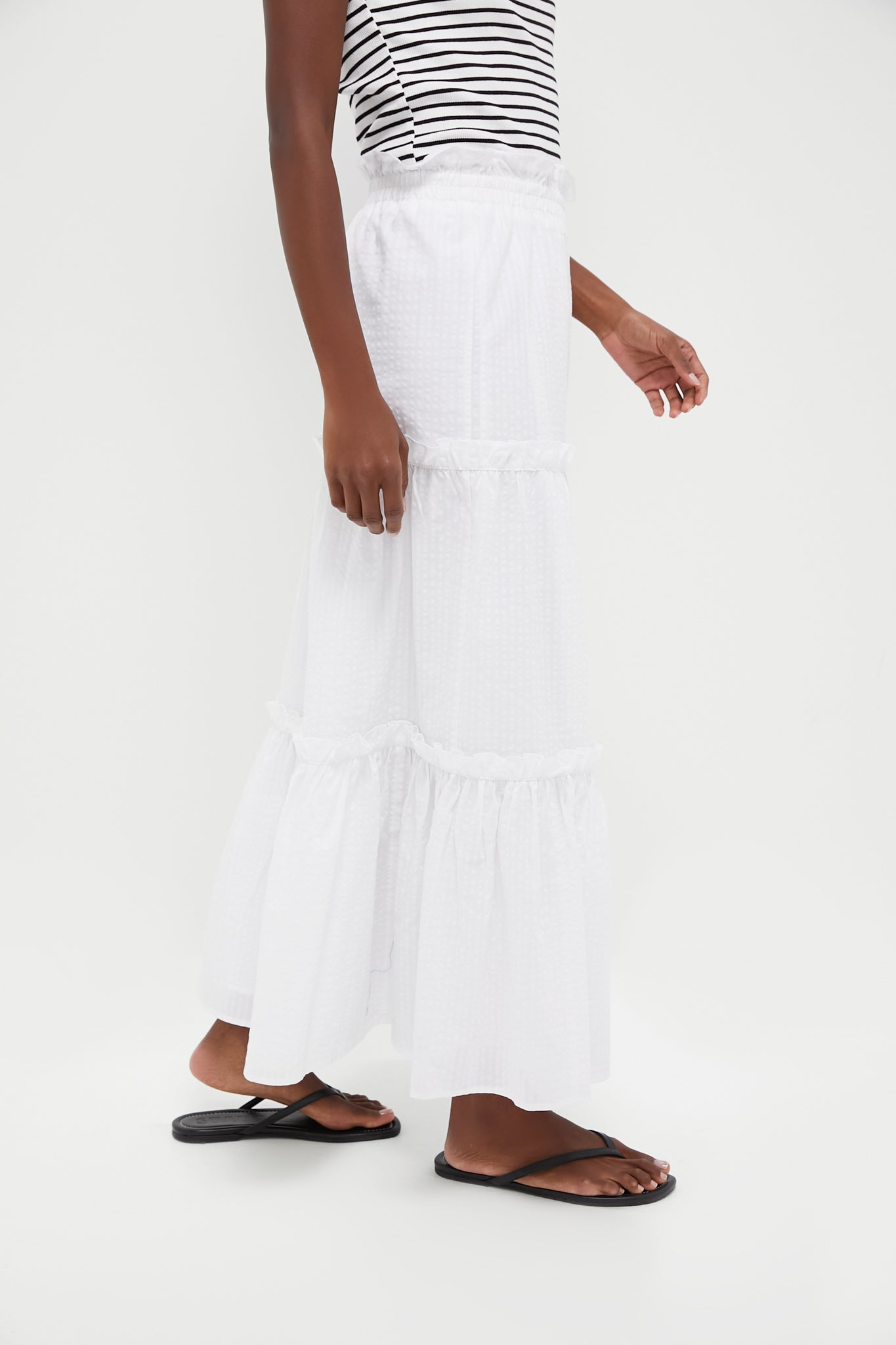 White Seersucker Prado Skirt