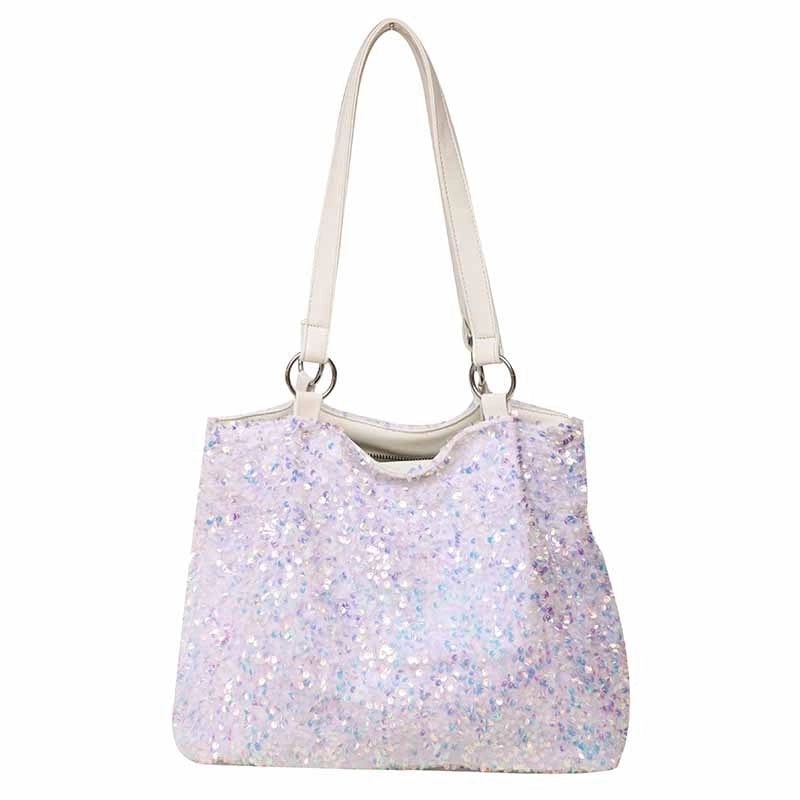 Women's Large Pu Leather Multicolor Elegant Square Zipper Shoulder Bag
