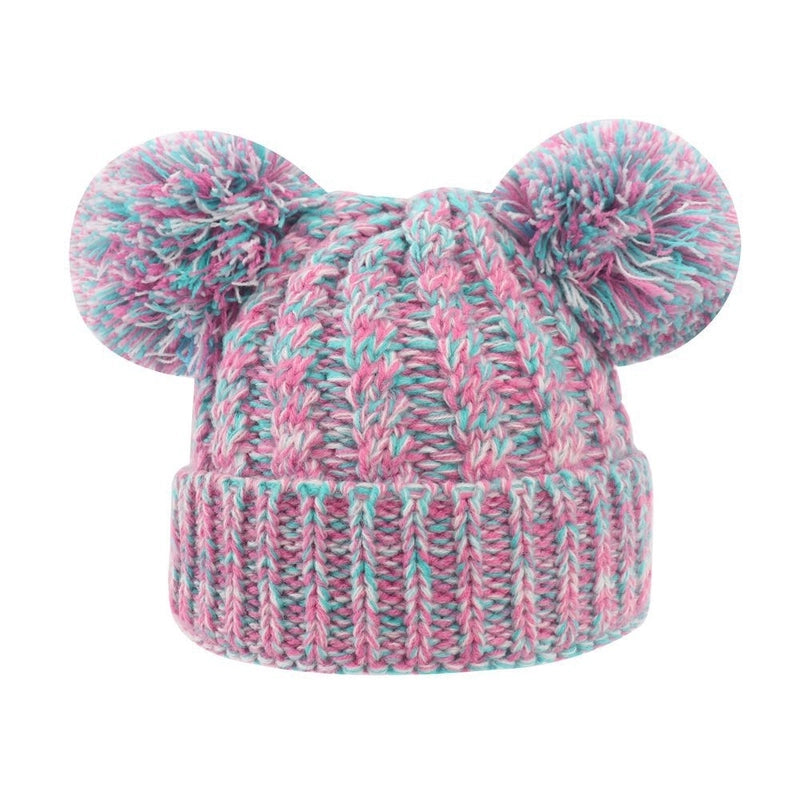 Children Unisex Sweet Minimalist Solid Color Pom Poms Wool Cap