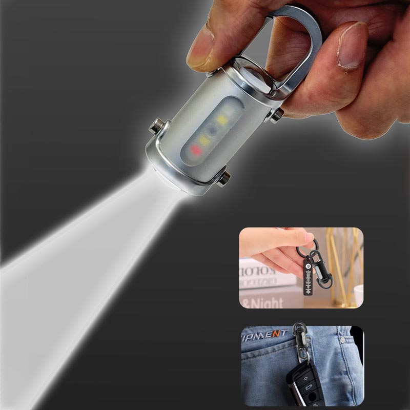 ✨ 1200LM Mini Keychain Flashlight - Super Bright & Waterproof for Emergency, Camping, or Night Work 🚨🔑