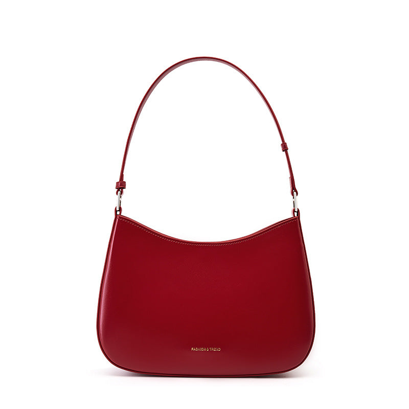 Faux Leather Baguette Shoulder Tote Bag