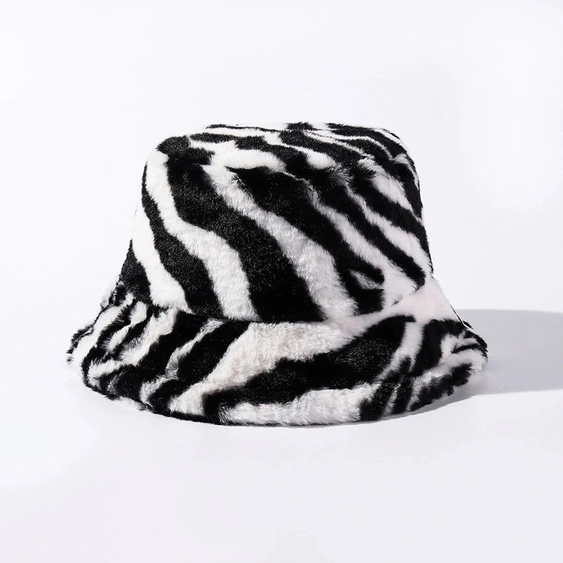 Women's Retro Color Block Big Eaves Bucket Hat