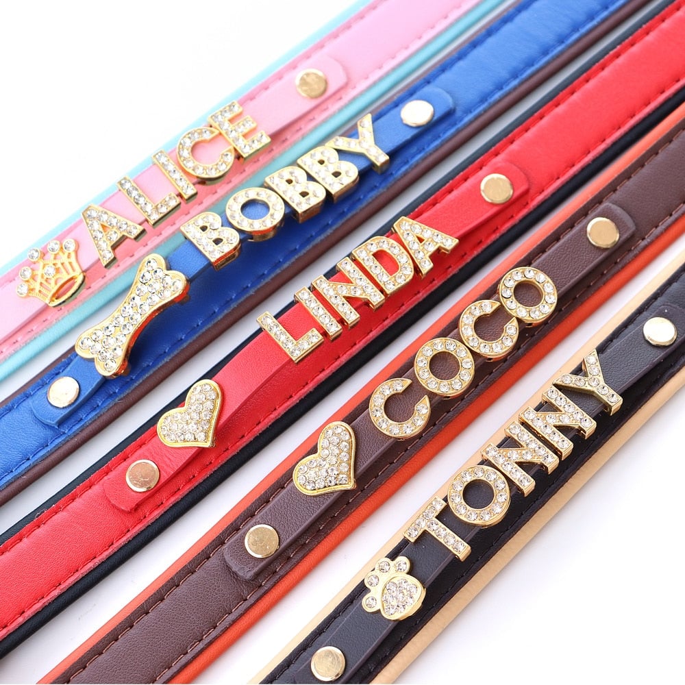 Personalized Rhinestone Dog Cat Collar